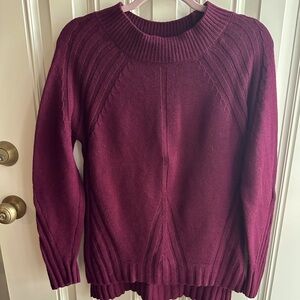 Purple mock neck sweater